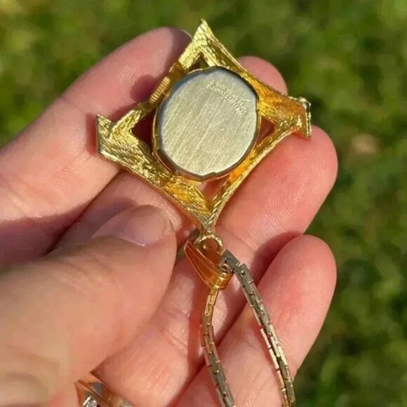 INTERPOL vintage 1960 analog watch fancy necklace 16 inches - Picture 4 of 5